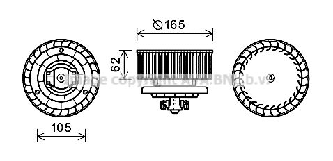 AVA QUALITY COOLING elektrovariklis, vidinis pūtiklis PE7507